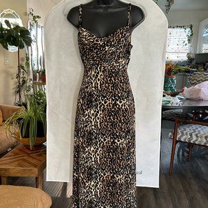 Leopard Strappy MAXI evening dress